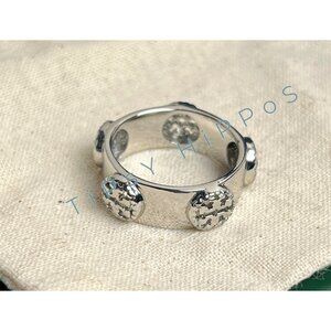 TORY BURCH SILVER. MILLER RING - SIZE 6